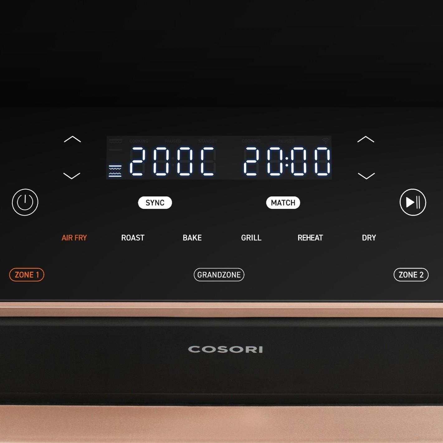 Cosori Dual Blaze TwinFry - Két különböző étel egyidejű sütése a megosztott Dual Zone fiókban