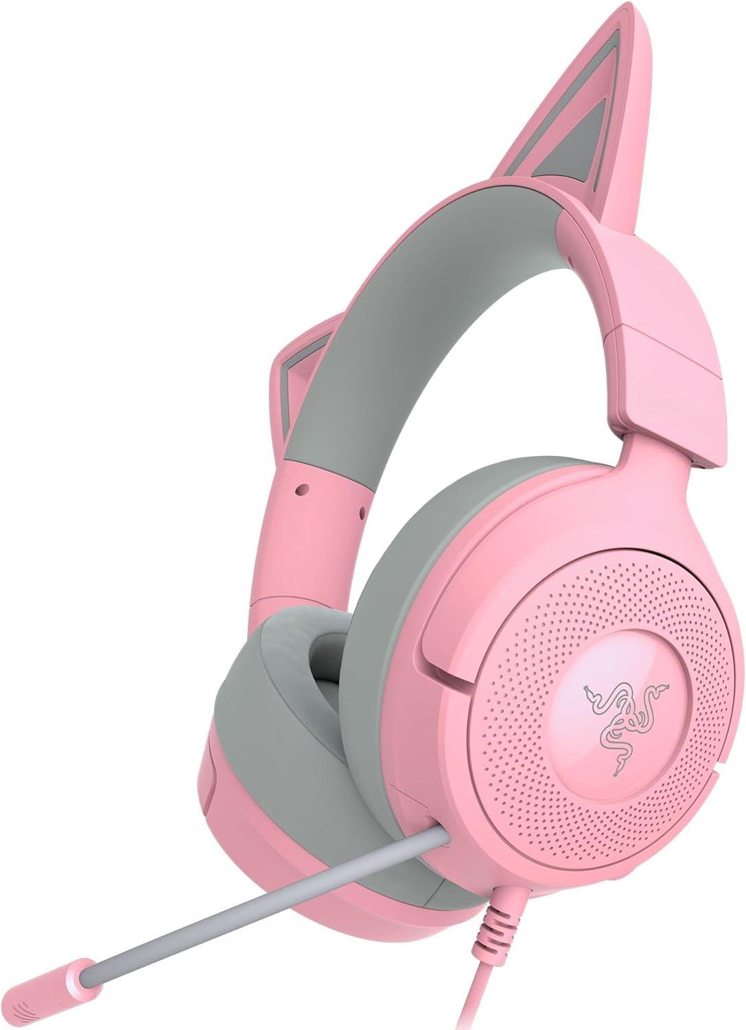 Razer — Kraken Kitty V3 X - a világító RGB macskafülek sötétebb környezetben