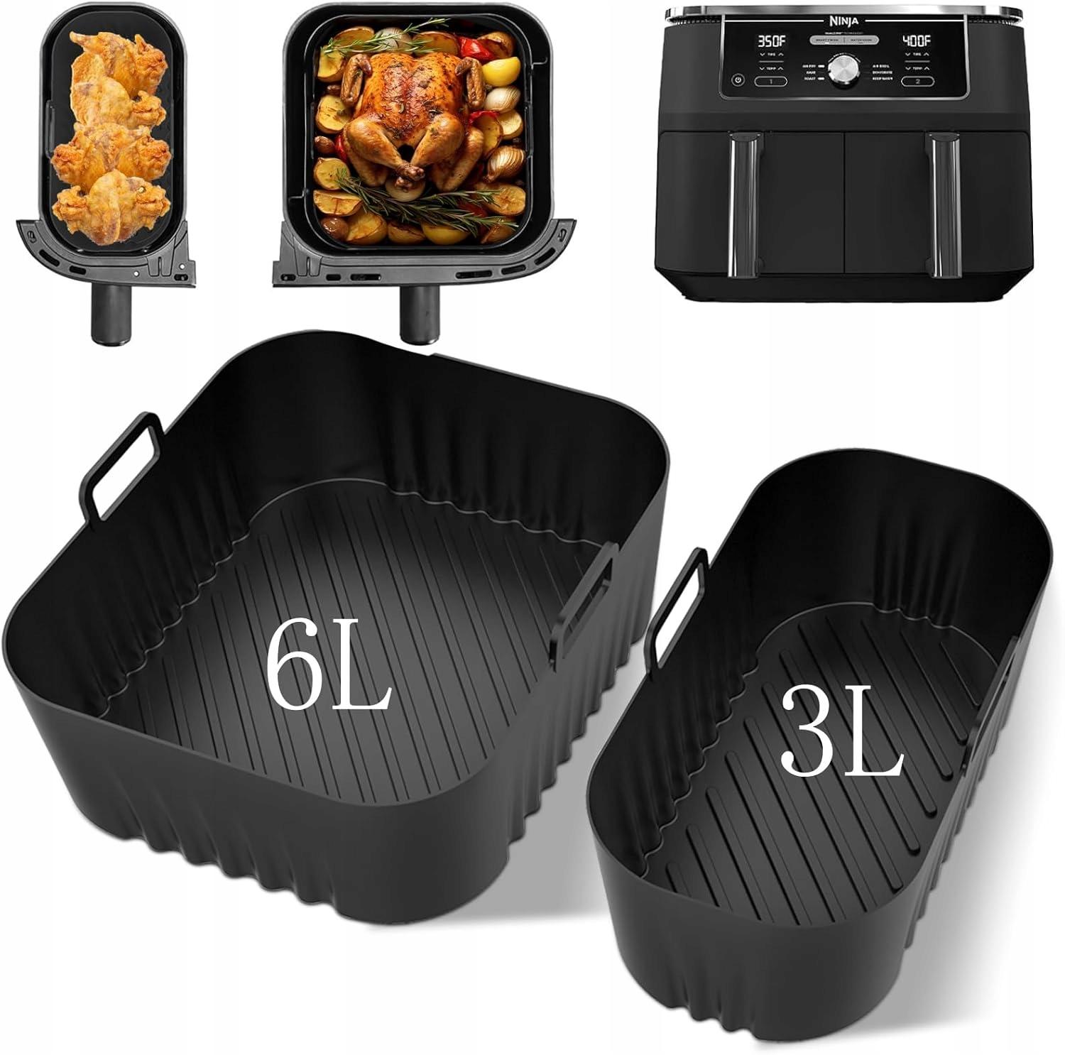 2 db-os Szilikon Air Fryer Betét Készlet (3L / 6L) - termékteszt