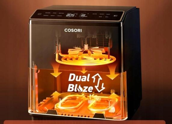 Cosori Iconic Air Fryer - ételkészítés a Dual Blaze dupla fűtőszálas technológiájával