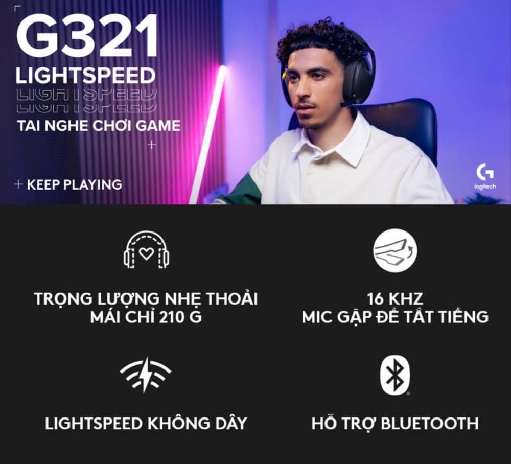Logitech G321 Lightspeed használat közben