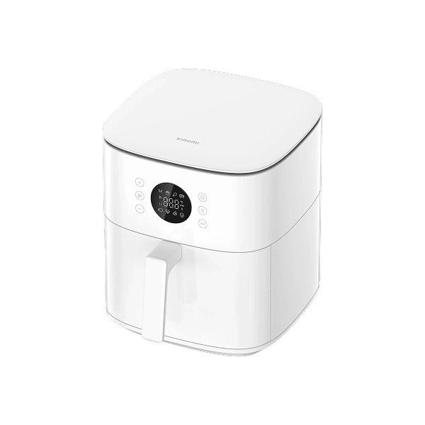 Xiaomi Smart Air Fryer 6.5L - a sütőkosár kihúzva a kivehető grillráccsal és a tapadásmentes bevonattal