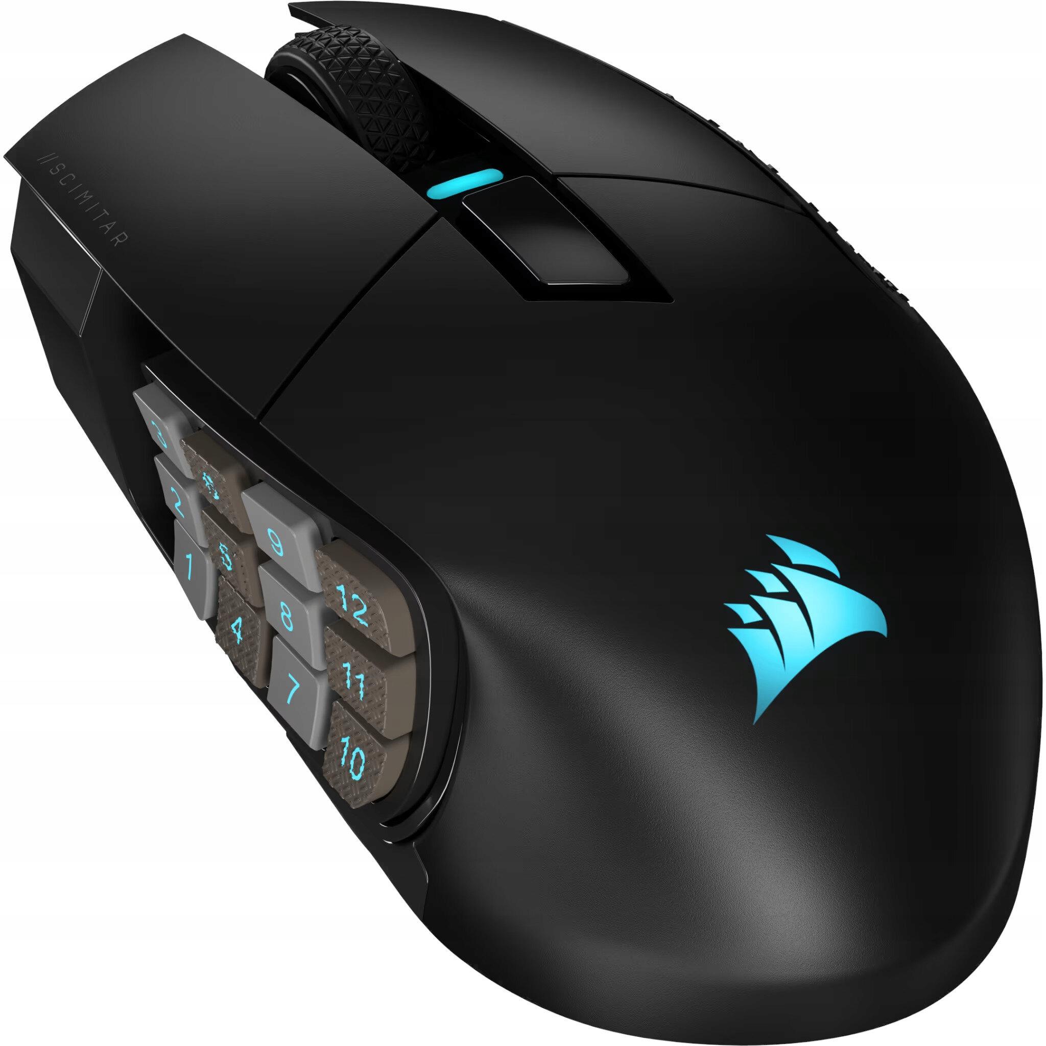 Corsair Scimitar Elite Wireless SE - A Corsair Scimitar Elite Wireless SE gombjai és elegáns, sötétszürke fémhatású háza